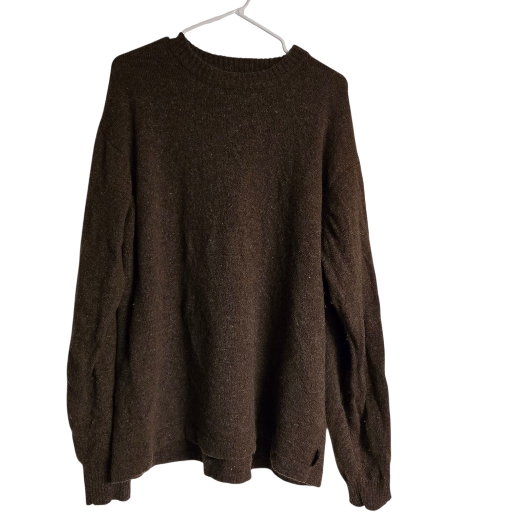 Woolrich Men's Lambs Wool Pullover Sweater Size XL V-neck Wood Heather